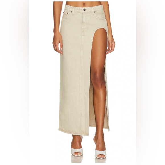 GRLFRND Blanca Maxi Skirt With High Slit in Montana - Picture 4 of 9